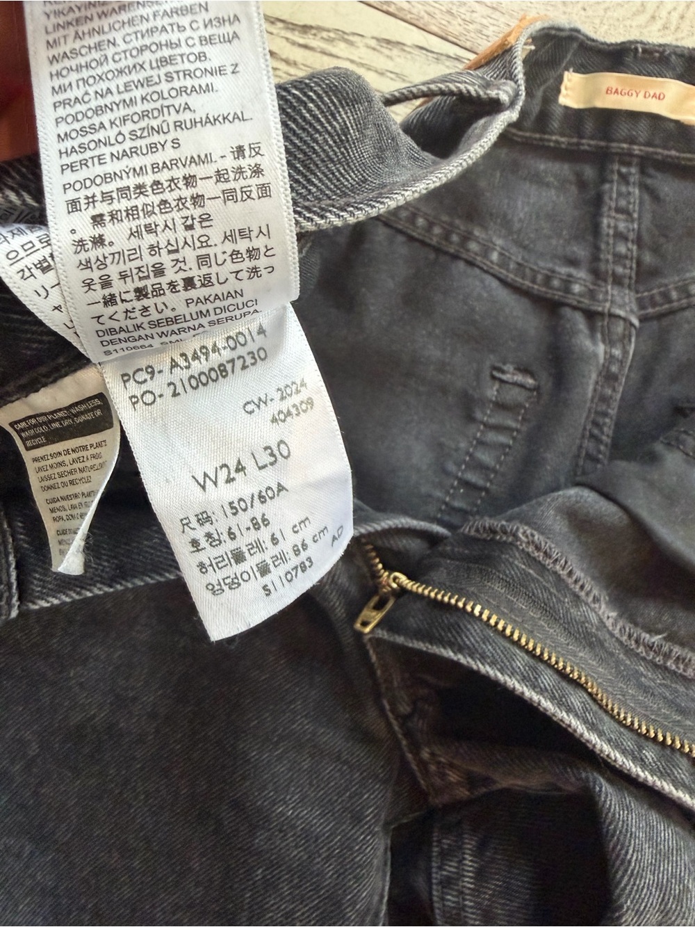 Levi’s Baggy Dad Leg Jeans - Black - Picture 4 of 4